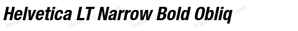 Helvetica LT Narrow Bold Oblique字体转换